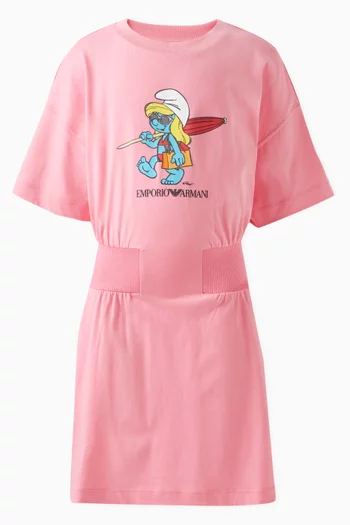 Smurf Logo Dress in Cotton