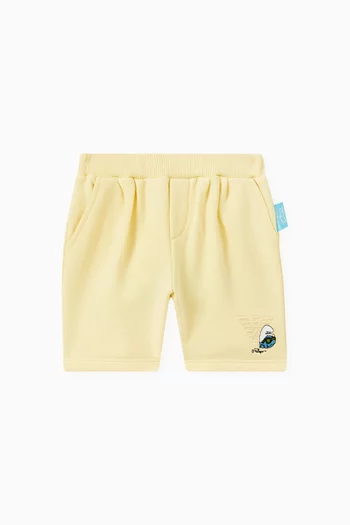 Smurf Logo Shorts in Cotton