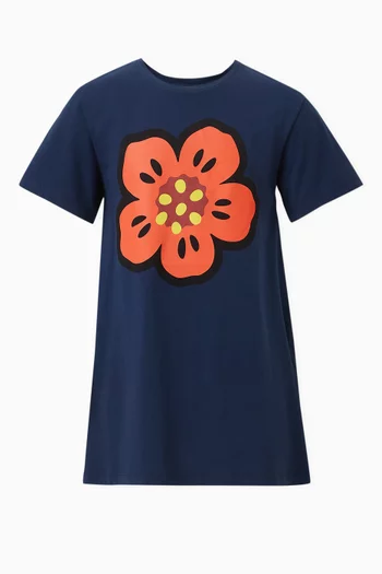 Boke Flower-print Dress in Organic Cotton