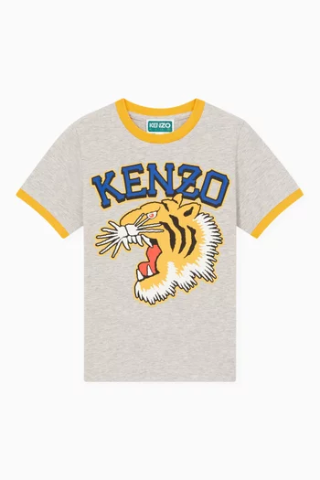 Tiger Logo Print T-shirt in Cotton