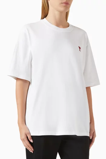 Embroidered-logo T-shirt in Cotton-jersey
