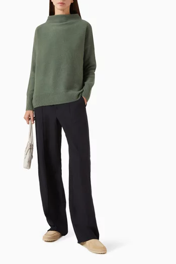 Funnel-neck Sweater in Cashmere