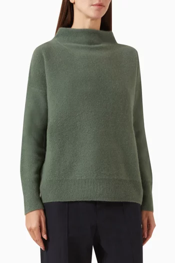 Funnel-neck Sweater in Cashmere