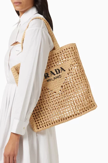 Logo Crochet Tote Bag