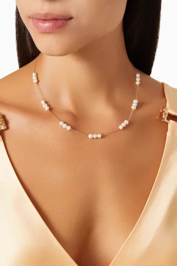 Kiku Jolie Pearl Necklace in 18kt Yellow Gold