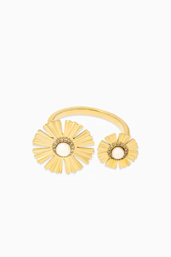 Farfasha Happy Sunkiss Pearl & Diamond Ring in 18kt Gold