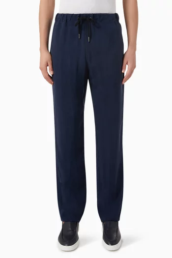 Drawstring Tapered Pants in Cupro