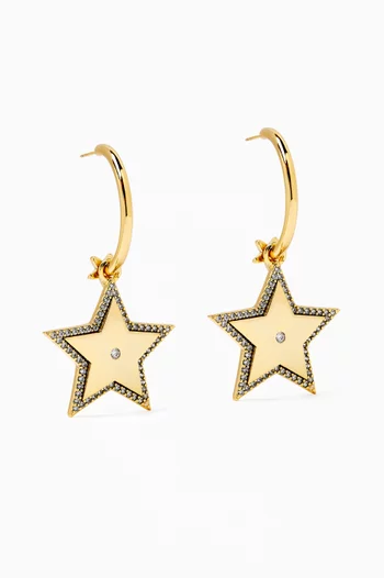 Titania Drop Earrings in Gold-plated Brass