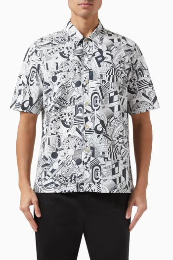 All-over Print Shirt in Organic Cotton