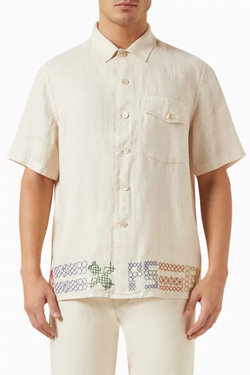 Cross-stitch Shirt in Linen