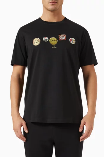 Badges Graphic T-shirt in Organic Cotton Jersey