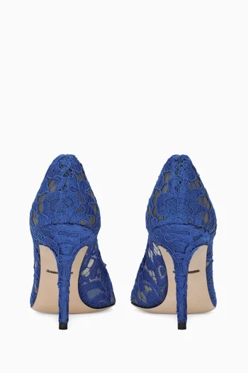 Bellucci Rainbow 90 Brooch Pumps in Lace