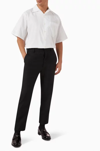 Logo Shirt in Cotton Poplin