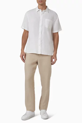Classic-fit Short-sleeve Shirt in Linen