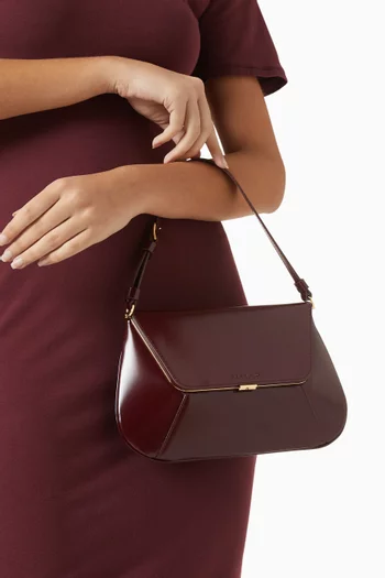 Small Ami Shoulder Bag in Brushed Leather