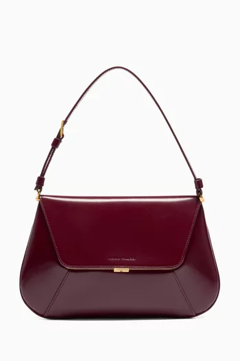 Small Ami Shoulder Bag in Brushed Leather