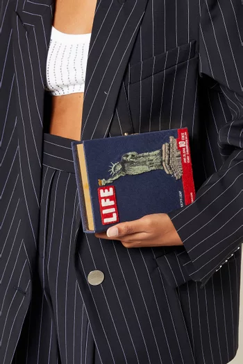 Life Liberty Book Clutch in Silk & Felt