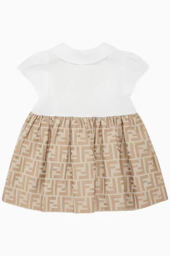 Logo Motif Dress in Cotton