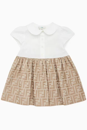 Logo Motif Dress in Cotton