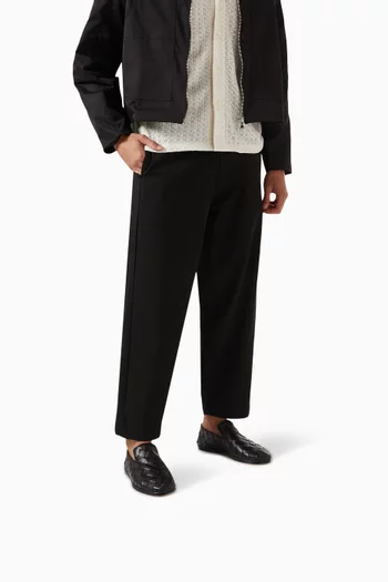 حذاء سهل الارتداء سنداي مبطن جلد مجدول