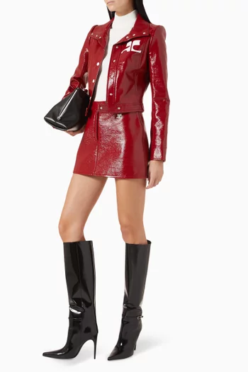 تنورة ري اديشن قصيرة فينيل