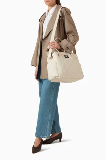 Puffer Diaper Bag in Quilted Nylon