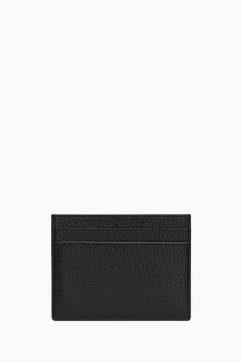 Tiny Monogram Card Case in Grained Leather