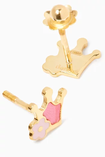 Ara Bella Floral Crown Earrings in 18kt Gold
