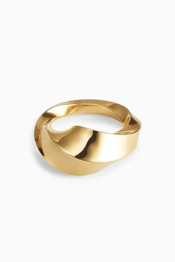 Twist Ring in 18kt Gold-plated Silver