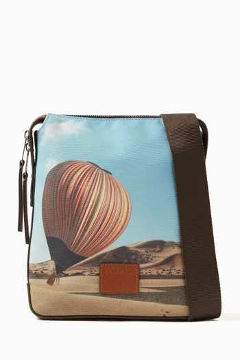 Signature Stripe Balloon-print Crossbody Bag in Canvas