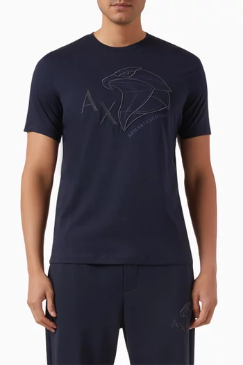 Digital Desert Embroidered AX Logo T-shirt in Cotton