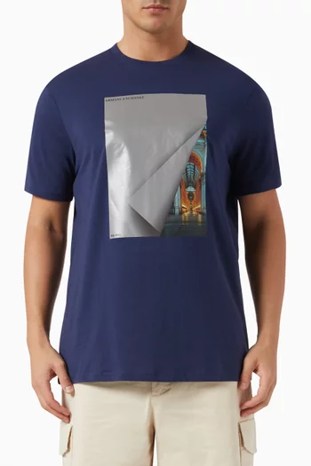 Photographic-print T-shirt in Cotton-jersey