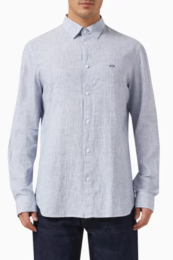 Long-sleeve Shirt in Linen-cotton
