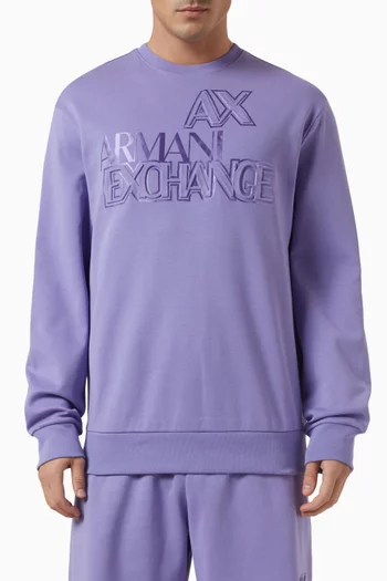 Meta Nature AX Logo Sweatshirt in Cotton-blend