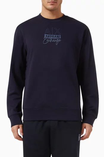 Graphic Logo-print Sweatshirt in Cotton