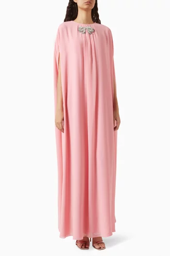 فستان لورا طويل مطرز شيفون