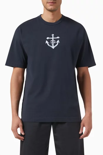 Logo Anchor-print T-shirt in Jersey
