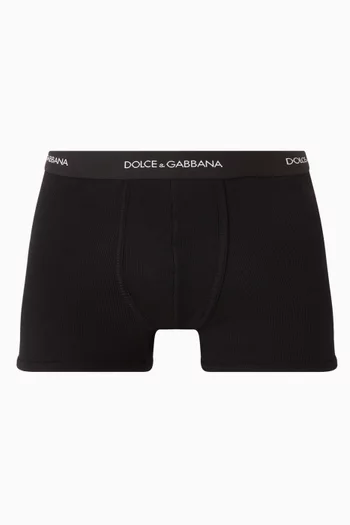 Fine-rib Regular Boxers in Cotton