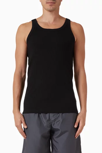 Marcello Ribbed Tank Top in Cotton