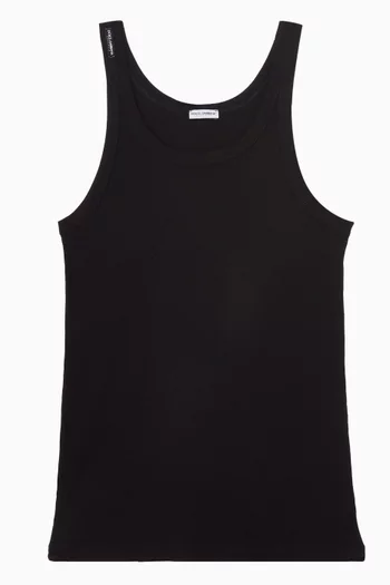 Marcello Ribbed Tank Top in Cotton