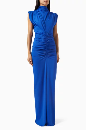 Ruched Gown in Stretch Jersey