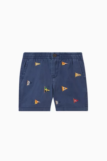 Polo Prepster Embroidered Shorts in Cotton