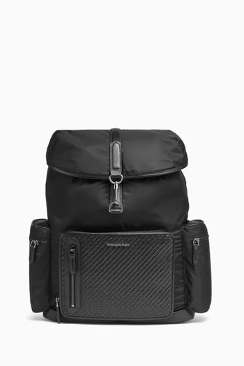 PELLETESSUTA™ Backpack in Leather & Nylon
