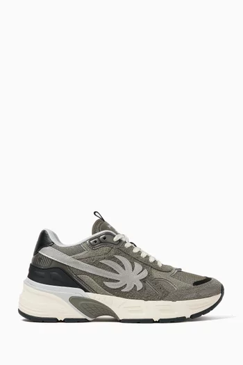 The Palm Runner Sneakers in Suede and Mesh