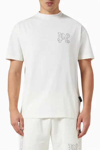 Studded Monogram T-shirt in Cotton-jersey