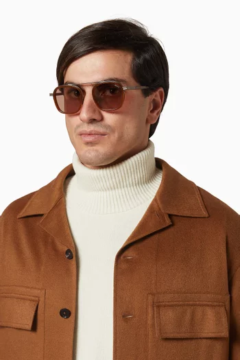 Orizzonte I Aviator Sunglasses in Acetate & Metal