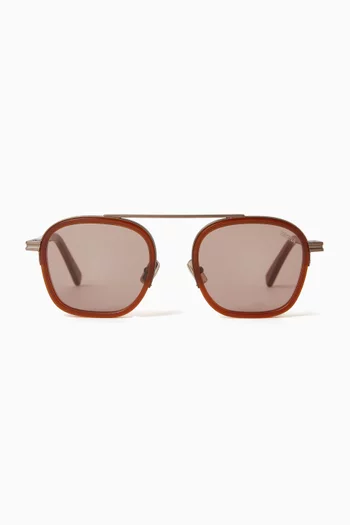 Orizzonte I Aviator Sunglasses in Acetate & Metal