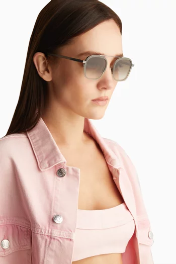 نظارة شمسية أوريزونت I بإطار أفياتور أسيتات ومعدن