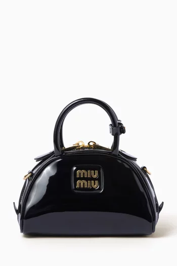 Logo Top-handle Bag in Patent Leather