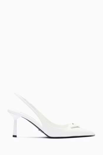 Decollete Slingback 75 Pumps in Leather